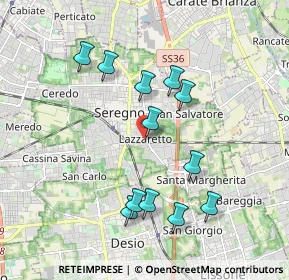 Mappa Via Domenico Cimarosa, 20831 Seregno MB, Italia (1.80833)