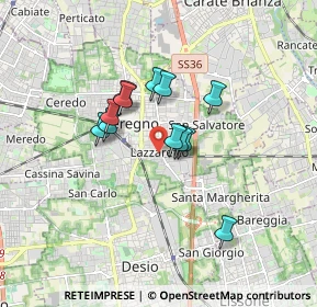 Mappa Via Domenico Cimarosa, 20831 Seregno MB, Italia (1.24167)