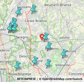 Mappa Strada Comunale delle Prigioni, 20845 Sovico MB, Italia (5.11769)
