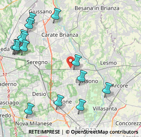 Mappa Strada Comunale delle Prigioni, 20845 Sovico MB, Italia (5.27667)