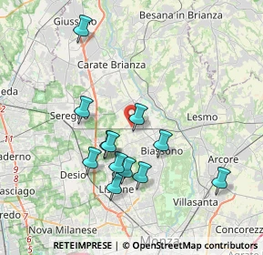Mappa Strada Comunale delle Prigioni, 20845 Sovico MB, Italia (3.48583)