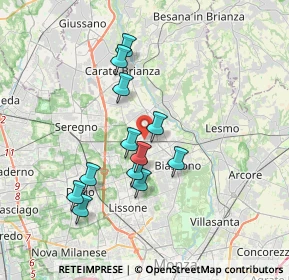 Mappa Strada Comunale delle Prigioni, 20845 Sovico MB, Italia (3.1725)