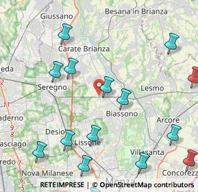 Mappa Strada Comunale delle Prigioni, 20845 Sovico MB, Italia (5.45467)