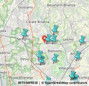 Mappa Strada Comunale delle Prigioni, 20845 Sovico MB, Italia (5.46933)