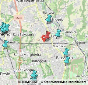 Mappa Strada Comunale delle Prigioni, 20845 Sovico MB, Italia (3.076)