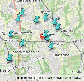 Mappa Strada Comunale delle Prigioni, 20845 Sovico MB, Italia (2.04769)