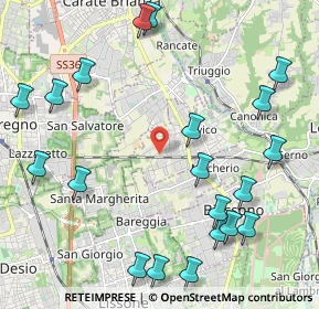 Mappa Strada Comunale delle Prigioni, 20845 Sovico MB, Italia (2.6625)