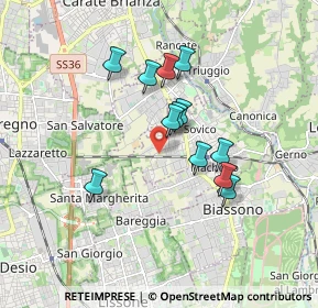 Mappa Strada Comunale delle Prigioni, 20845 Sovico MB, Italia (1.41667)