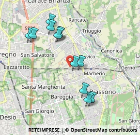 Mappa Strada Comunale delle Prigioni, 20845 Sovico MB, Italia (1.83083)
