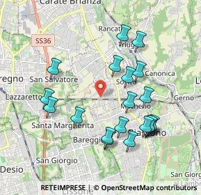 Mappa Strada Comunale delle Prigioni, 20845 Sovico MB, Italia (1.9135)