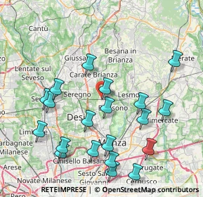 Mappa Strada Comunale delle Prigioni, 20845 Sovico MB, Italia (8.867)