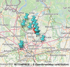 Mappa Strada Comunale delle Prigioni, 20845 Sovico MB, Italia (8.6275)