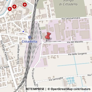 Mappa Via dell Macello, 17, 35013 Cittadella, Padova (Veneto)