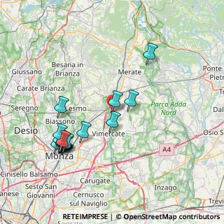 Mappa Via Gioacchino Rossini, 20866 Carnate MB, Italia (8.38529)
