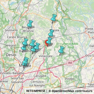 Mappa Via Gioacchino Rossini, 20866 Carnate MB, Italia (6.97167)