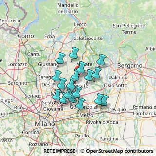 Mappa Via Gioacchino Rossini, 20866 Carnate MB, Italia (10.40444)