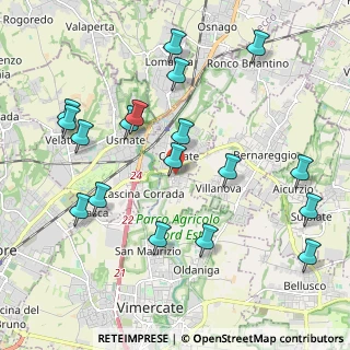 Mappa Via Gioacchino Rossini, 20866 Carnate MB, Italia (2.25889)