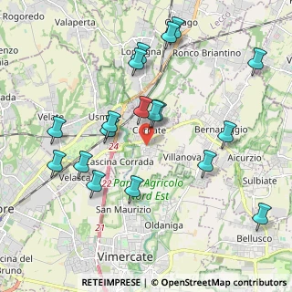 Mappa Via Gioacchino Rossini, 20866 Carnate MB, Italia (2.11667)