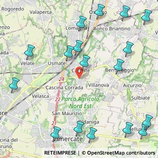Mappa Via Gioacchino Rossini, 20866 Carnate MB, Italia (3.08235)