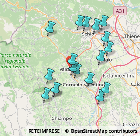 Mappa Via Niccolò Copernico, 36078 Valdagno VI, Italia (7.225)