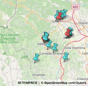 Mappa Via Niccolò Copernico, 36078 Valdagno VI, Italia (6.22588)