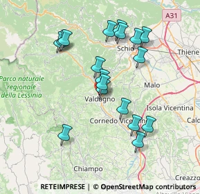 Mappa Via Niccolò Copernico, 36078 Valdagno VI, Italia (6.97611)