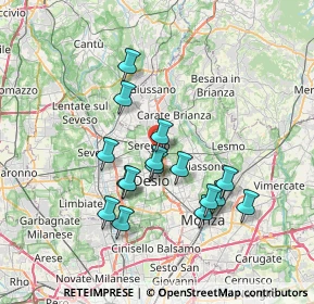 Mappa Via Macallè, 20831 Seregno MB, Italia (6.45)