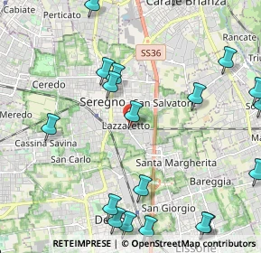Mappa Via Macallè, 20831 Seregno MB, Italia (2.8605)