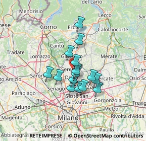 Mappa Via Macallè, 20831 Seregno MB, Italia (9.13333)