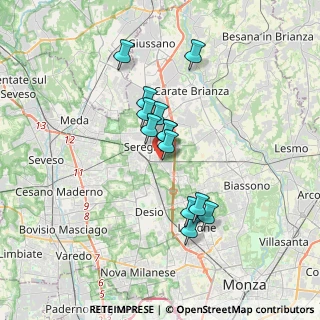 Mappa Via Tevere, 20038 Seregno MB, Italia (2.71154)
