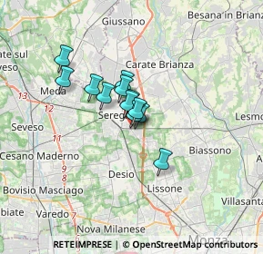 Mappa Via Macallè, 20831 Seregno MB, Italia (1.93083)