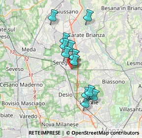 Mappa Via Macallè, 20831 Seregno MB, Italia (2.71154)