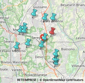 Mappa Via Macallè, 20831 Seregno MB, Italia (3.50357)