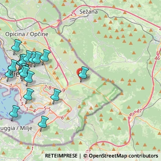 Mappa Basovizza, 34149 Trieste TS, Italia (5.97444)