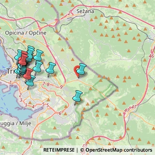 Mappa Basovizza, 34149 Trieste TS, Italia (5.454)