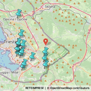 Mappa Basovizza, 34149 Trieste TS, Italia (5.09125)