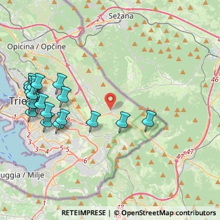 Mappa Basovizza, 34149 Trieste TS, Italia (5.2295)