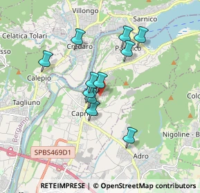 Mappa Via Donatori del Sangue, 25031 Capriolo BS, Italia (1.42909)