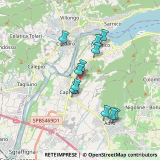 Mappa Via Donatori del Sangue, 25031 Capriolo BS, Italia (1.62727)