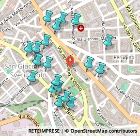 Mappa Via Rigutti, 34138 Trieste TS, Italia (0.2505)