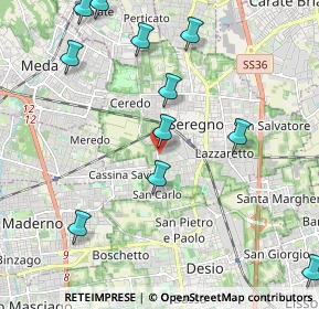 Mappa Via Nazioni Unite, 20831 Seregno MB, Italia (2.64417)