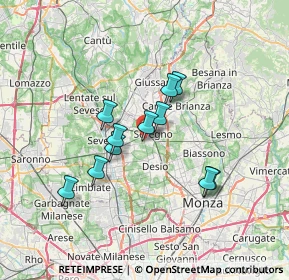 Mappa Via Nazioni Unite, 20831 Seregno MB, Italia (5.49)