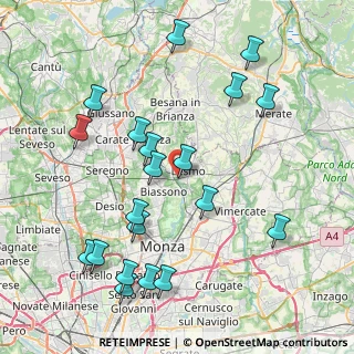 Mappa 20855 Gerno MB, Italia (9.063)