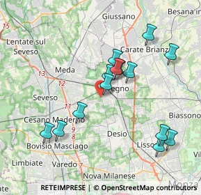 Mappa Via Carlo Marx, 20831 Seregno MB, Italia (3.70571)
