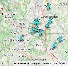 Mappa Via Carlo Marx, 20831 Seregno MB, Italia (3.07455)