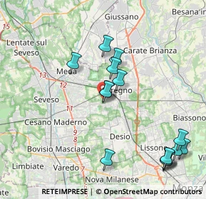 Mappa Via Carlo Marx, 20831 Seregno MB, Italia (4.43133)