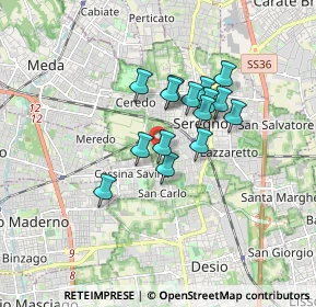 Mappa Via Carlo Marx, 20831 Seregno MB, Italia (1.23533)