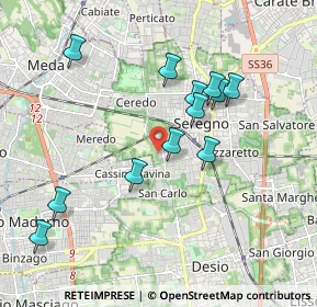 Mappa Via Carlo Marx, 20831 Seregno MB, Italia (1.81083)