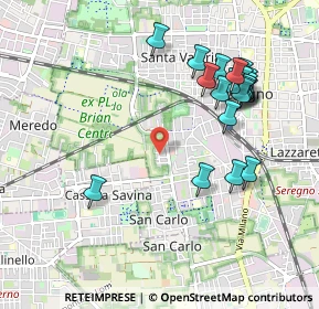 Mappa Via Carlo Marx, 20831 Seregno MB, Italia (1.038)