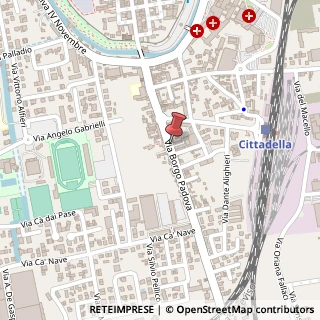 Mappa Via Borgo Padova, 79, 35013 Cittadella, Padova (Veneto)